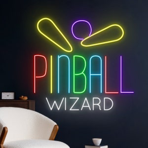 Pinball Neon Sign, Pinball Led Light, Pinball Neon Light, Arcade Led Sign, Game Machine Room Wall Art Decor, Casino Game Studio Neon Light