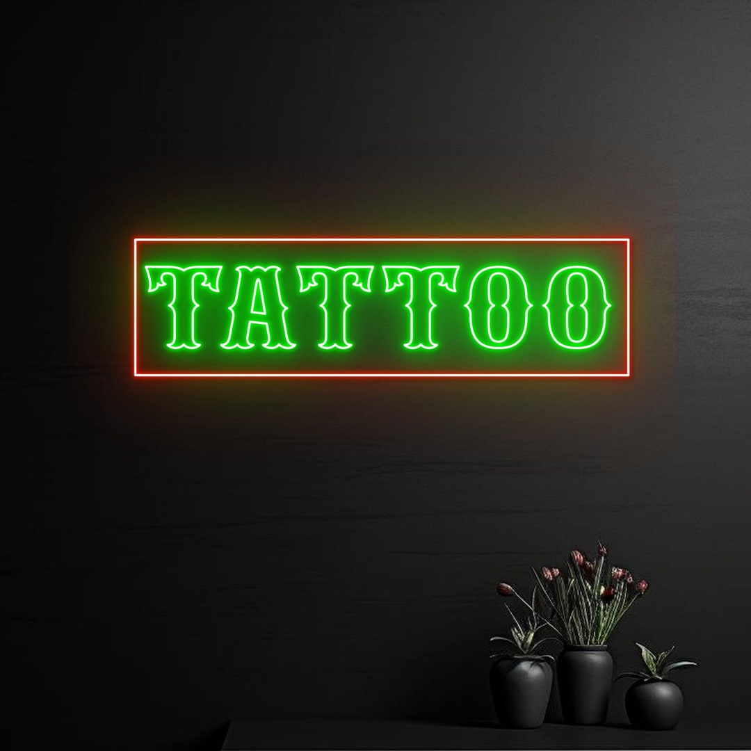 Tattoo Neon Light, Tattoo Shop Led Sign, Tattoo Salon Neon Sign, Tattoo