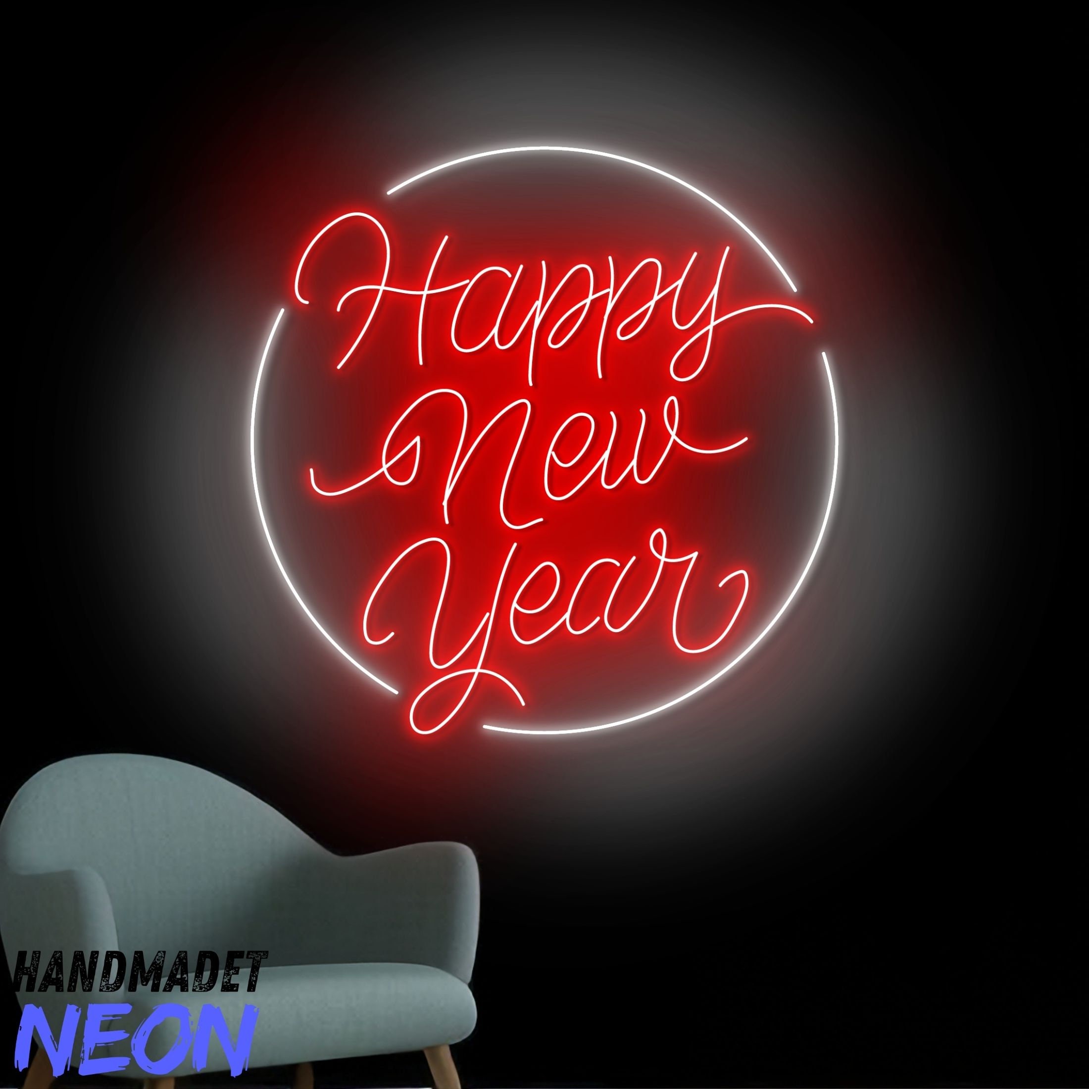 Happy New Year Neon Sign, Happy New Year Led Sign, Holiday Season