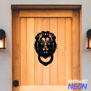 Personalized Lion Metal Door Knocker, Lion Door Knocker For Farmhouse Entryway And Home, Lion Door Knocker Metal, Door Knocker Home Decor