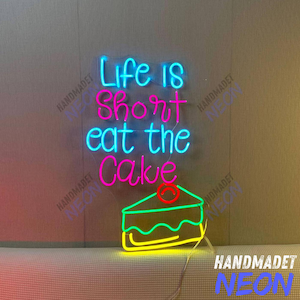 Cake Shop Neon Sign, Dessert Cake Wall Art Decoration, Bakery Wall Decor, Dessert Cafe LED Neon Sign, Custom Pastry Shop Sign