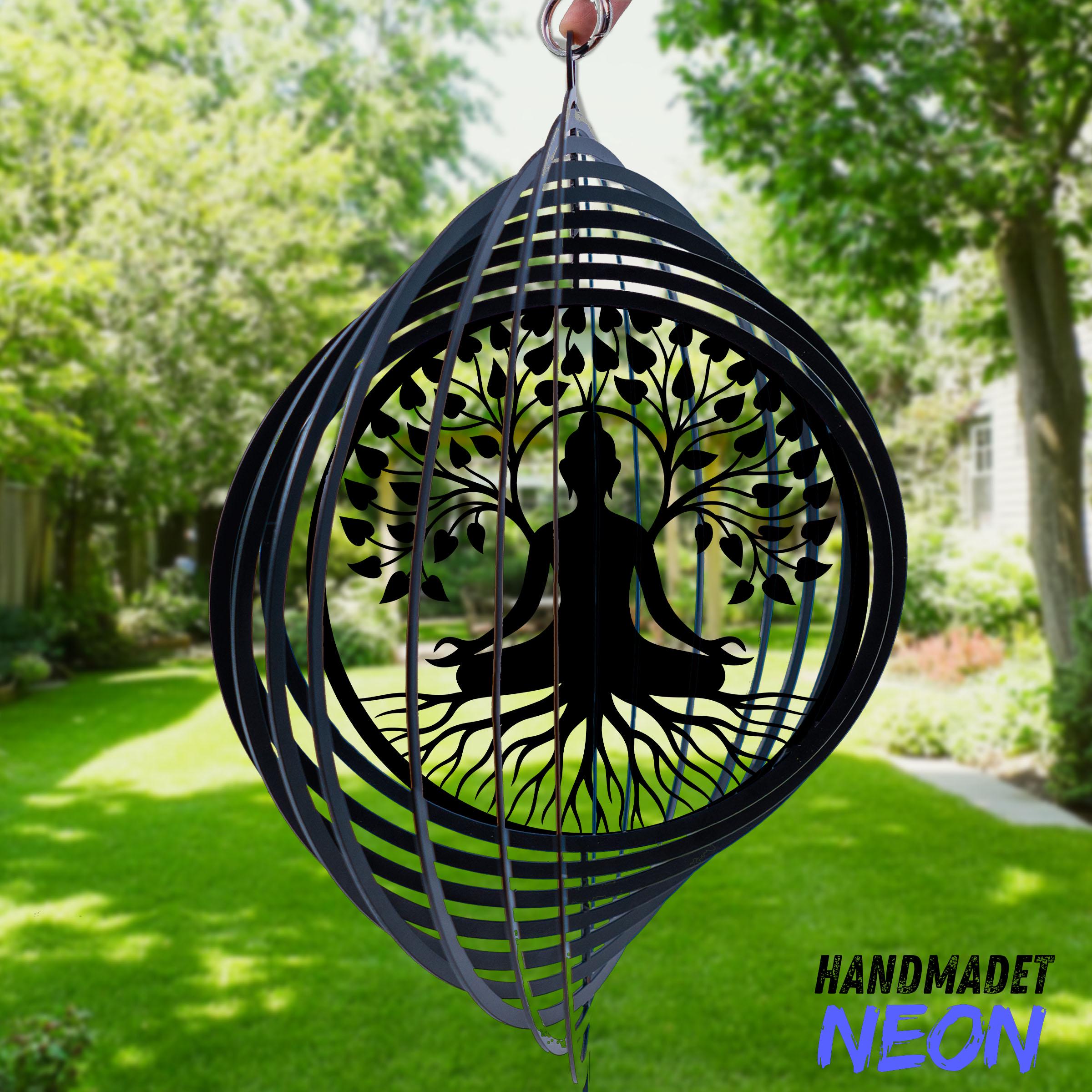 Carillon éolien En Bambou Avec Tête Bouddha - Décoration De Jardin Zen Et Apaisante | Feng Shui