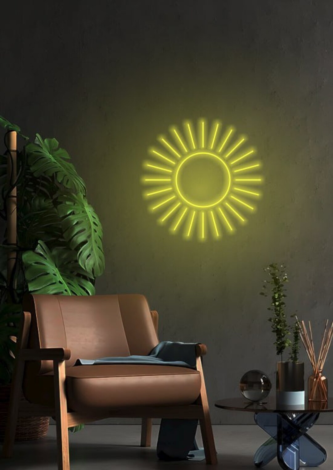 Sun Neon Sign, Sunlight Neon Light, Custom Neon Sign, Neon Sign Wall