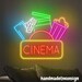Cinema Neon Sign, Cinema Led Sign, Popcorn Neon Light, Cinema Theater ...