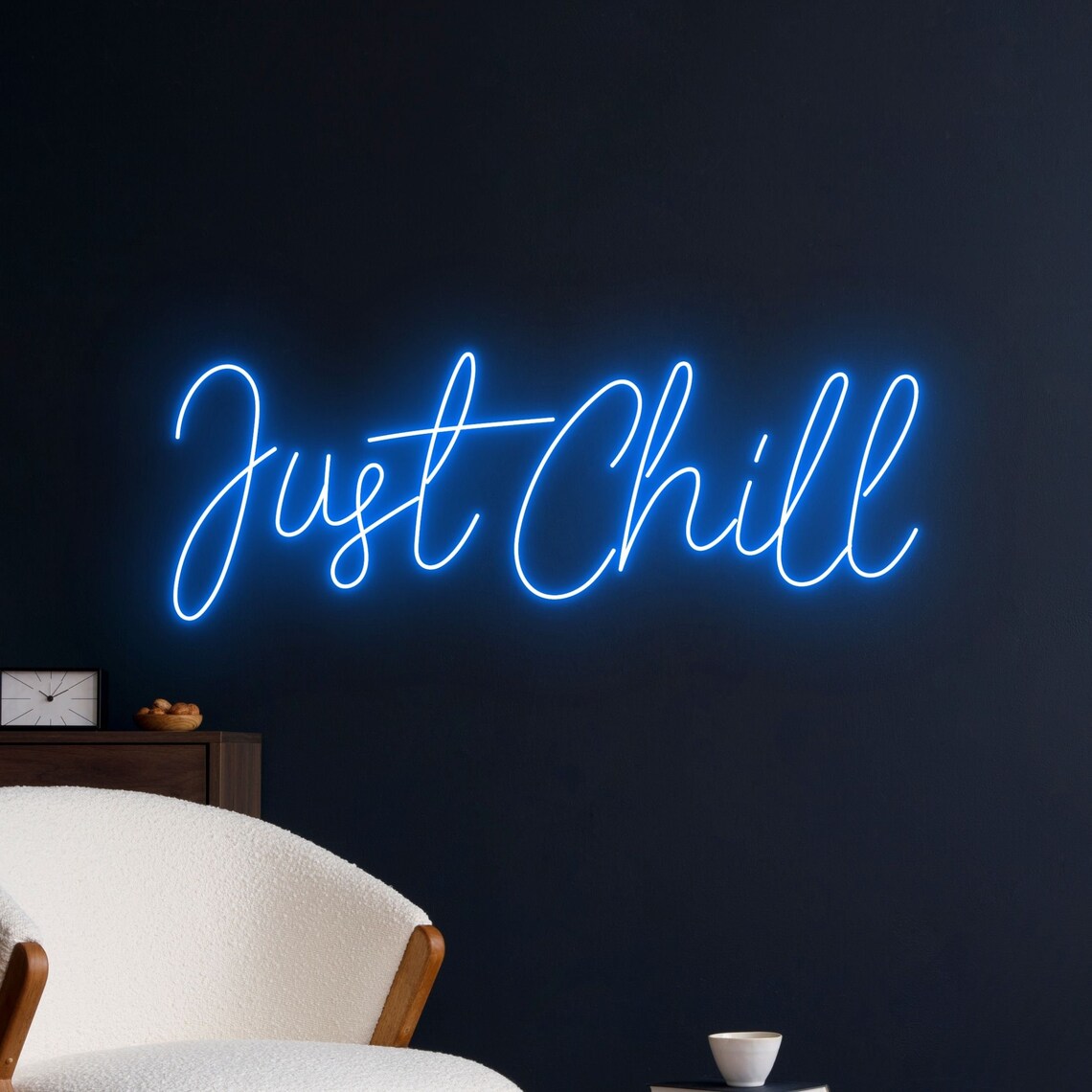 Just Chill Neon Sign, Just Chill Led Sign, Custom Just Chill Quote Neon ...
