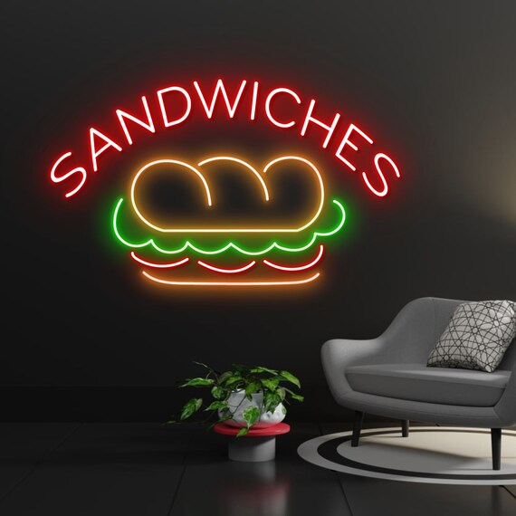 【19AW】 NEON SIGN Sandwich Brouson Hoyoelec Sandwich Neon Sign for Wall Décor Dimmable LED Neon