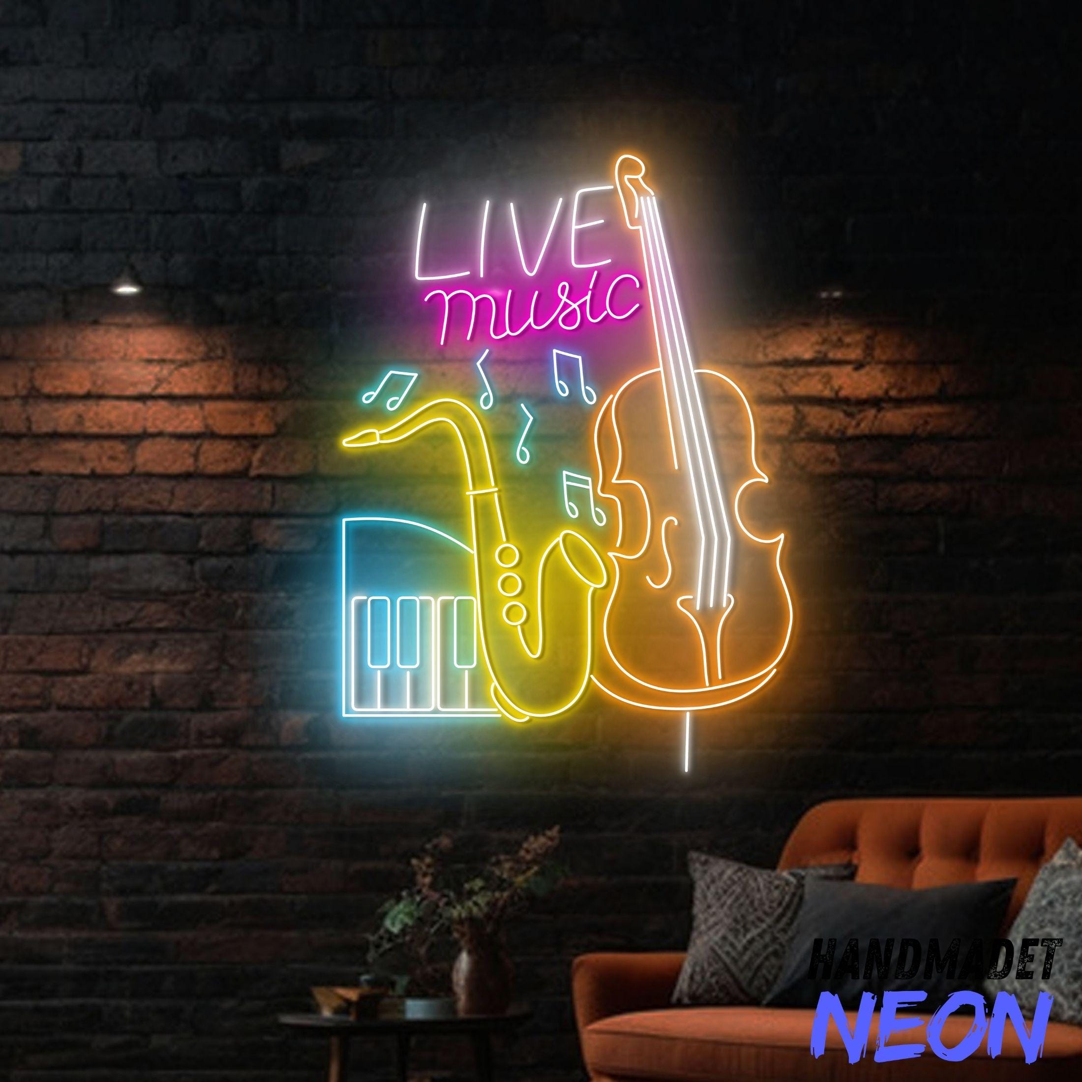 ライブミュージックネオンサイン、サックス LED サイン、音楽スタジオ
