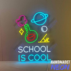School Neon Sign: LED Classroom Decor, Back to School Gift