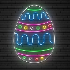 Easter egg LED Neon Sign, Happy easter Neon Sign, Easter Neon Led Light, Easter Day Bedroom Bar Party Wall Decoration, Kids room sign