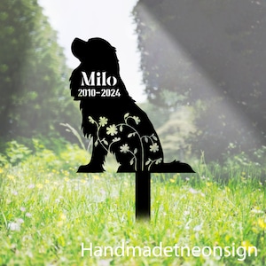 Custom Cavalier King Charles Spaniel Memorial Stake, Dog Metal Stake Sign, Dog Grave Marker Stake, Dog Garden Stake, Yard Stake Outdoor