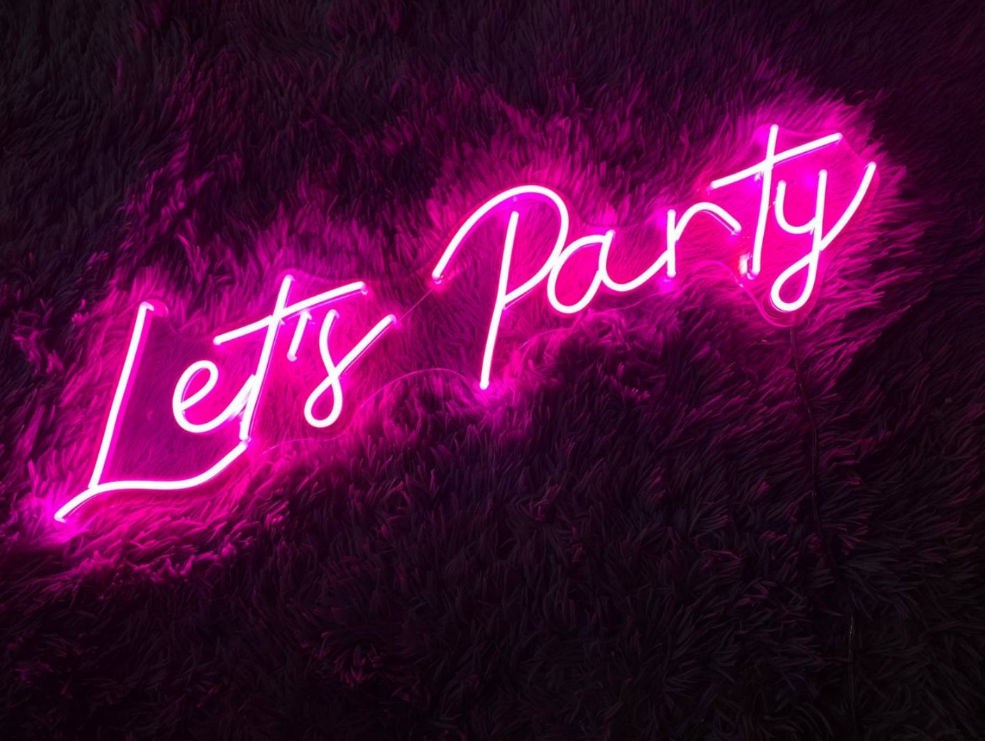 Lets party on sale neon light