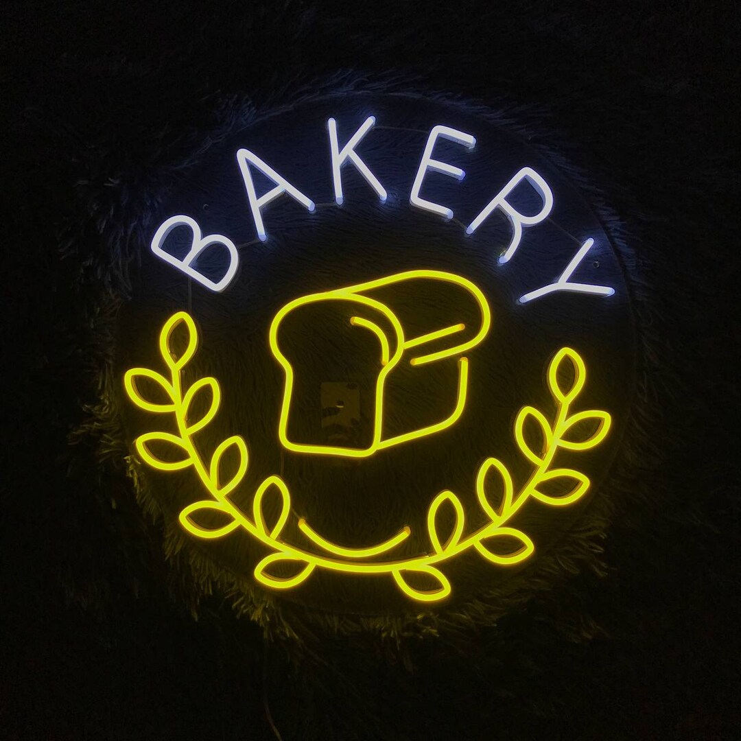 Bakery Neon Sign Bakery Led Sign Bakery Light Sign Bread - Etsy