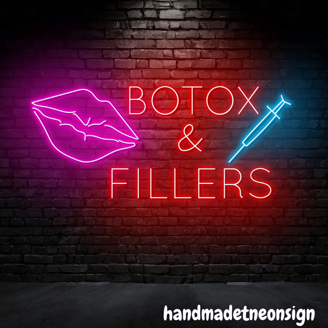 Botox and Fillers Neon Sign, Spa Wall Decor, Business LED Light ...