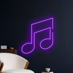 Music Note Neon Sign, Music Note Led Sign, Music Neon Light, Music Show ...