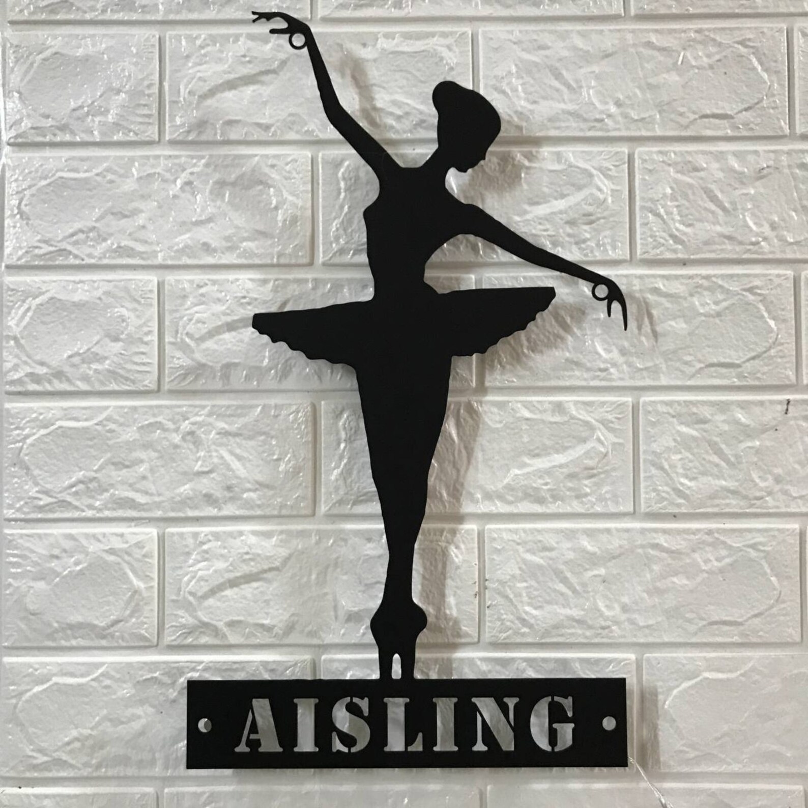 Custom Ballerina Dance Metal Wall Art LED Light - Personalized Girl ...