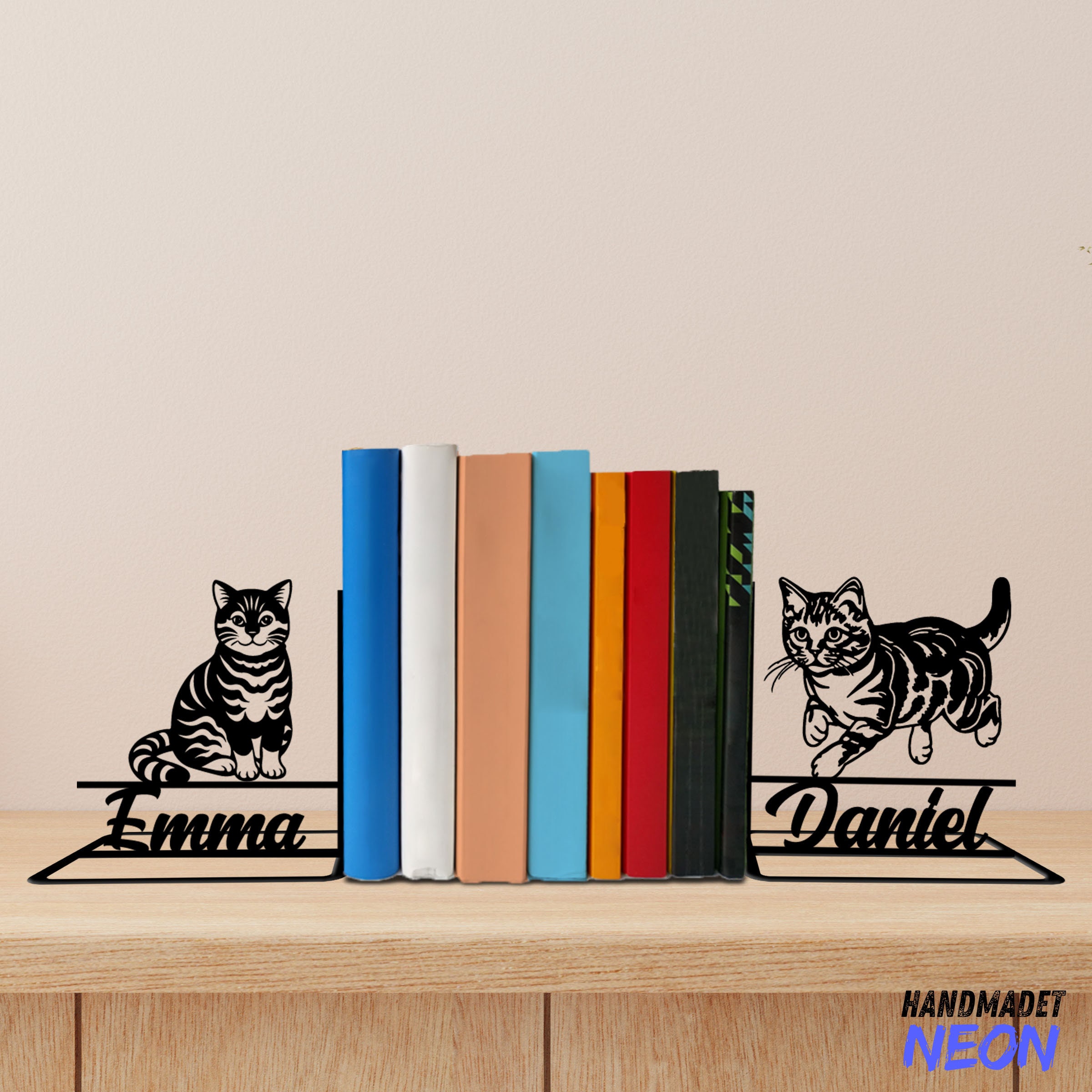 Siamese Cat Book Vintage Cat Bookends Pair - Dark Brown Iron Decorative Book Supports For Office & Home Library Dark Brown Cat Bookend Pair