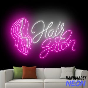 Hair Salon Open Neon Sign, Hairdresser Led Sign, Hair Neon Light, Hair Studio Led Light, Beauty Salon Wall Art Decor, House Wall Sign Decor