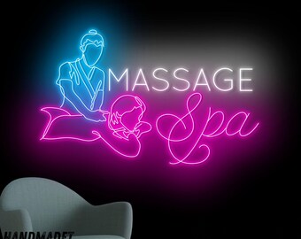 Massage Spa Neon Sign, Acupressure Massage Open Led Sign, Massage Body Neon Light, Spa Led Light, Massage Wall Art, Spa Massage Wall Sign