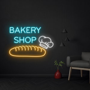 Bakery shop neon sign, Bakery led sign, Bakery light sign, Bread neon sign, Neon sign for business, Led sign business, Neon sign wall decor