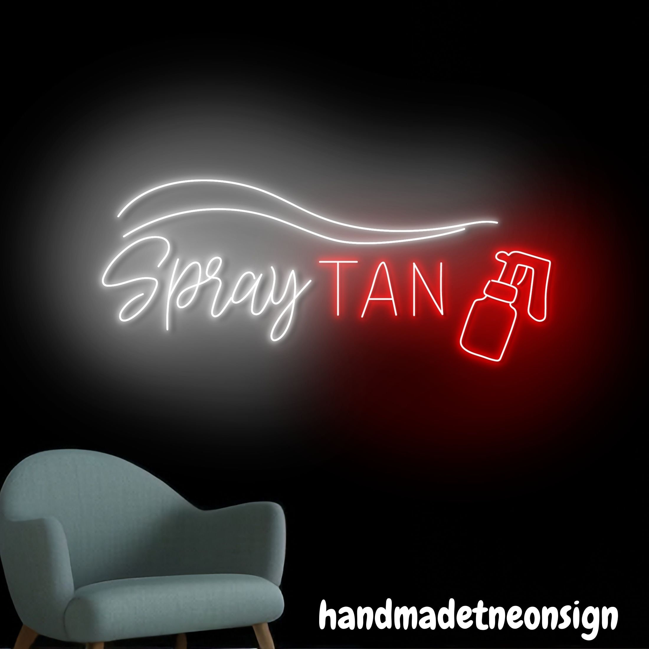 Spray Tan Neon Sign, Spray Tanning Led Sign, Spray Tan Studio Neon ...