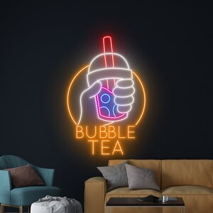 Bubble Tea Neon Sign, Boba Tea Neon Light, Milk Tea Led Sign, Tea Drink ...