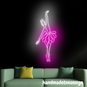 Ballerina Neon Sign, Ballet Led Sign, Ballet Dancer Neon Light, Dancing Led Light, Ballet Club Room Wall Art Decor, Ballet House Wall Sign