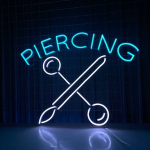 Piercing Neon Light, Piercing Spa Led Sign, Piercing Salon Led Light, Piercing Artist Neon Sign, Piercing Studio Neon Light Wall Room Decor