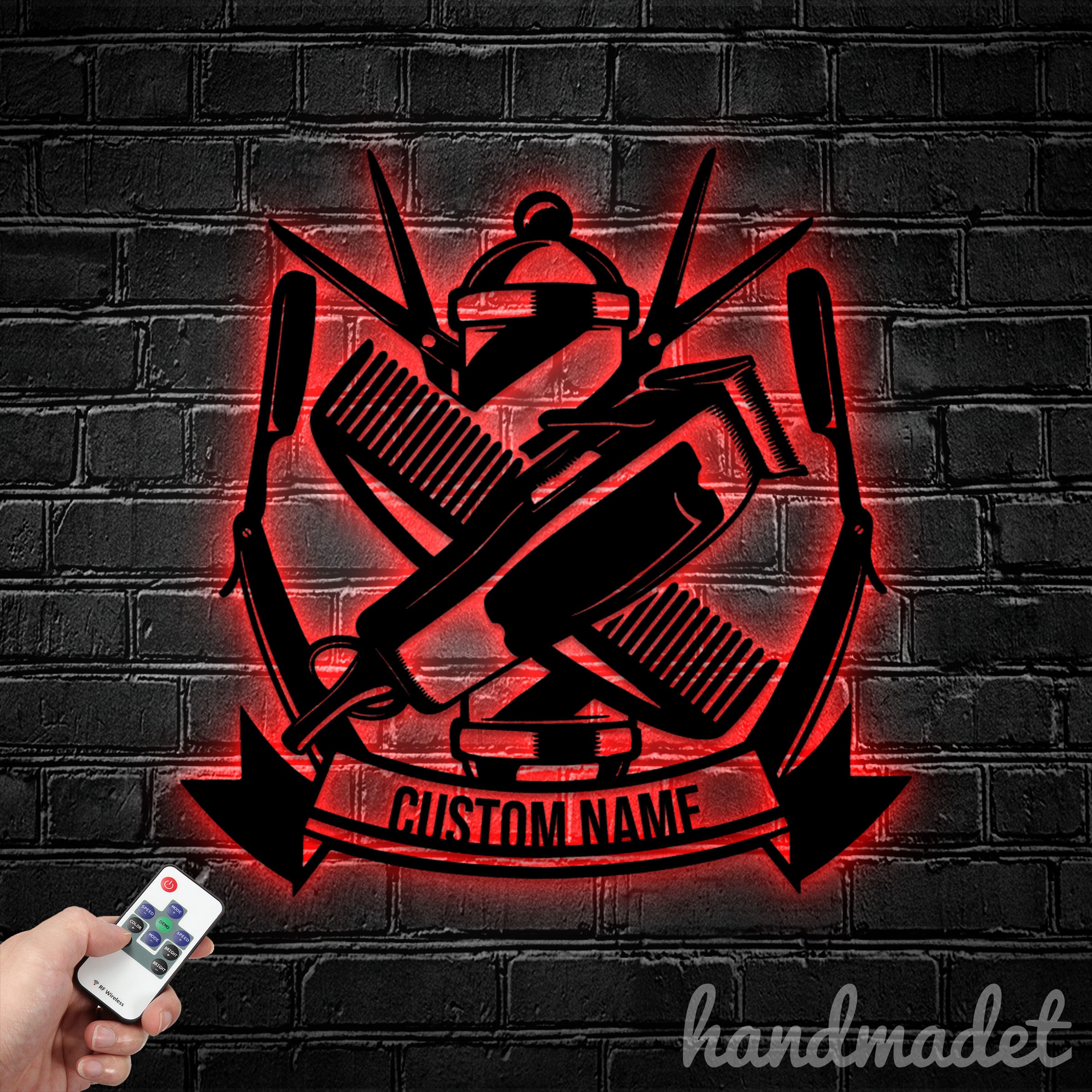 Personalized Barber Shop Metal Wall Sign, Hair Salon Metal Wall