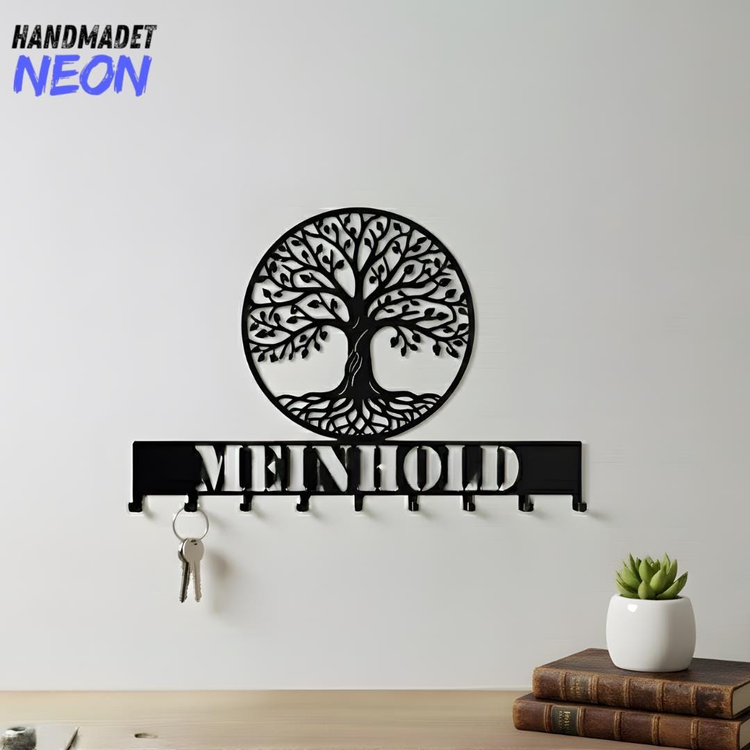 Tree Metal Key Holder: Spiritual Wall Hook Rack, Custom Home Organizer ...