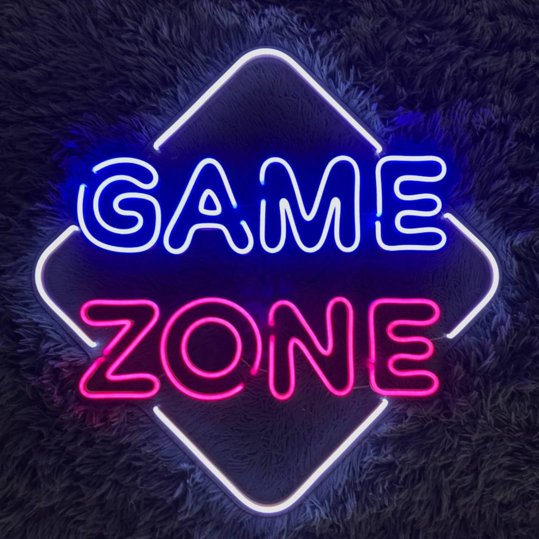 Game Zone Neon Signs, Game Zone LED Lights, Game Room Neon Lights, Arcade Neon Sign, Game Zone