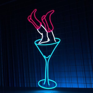 Cowboystiefel Martini Cocktail Leuchtreklame, Cowgirl Stiefel Neonlicht, kundenspezifische Leuchtreklame, Cowgirl Stiefel Led-Lichter, Martini Cocktail Led Zeichen