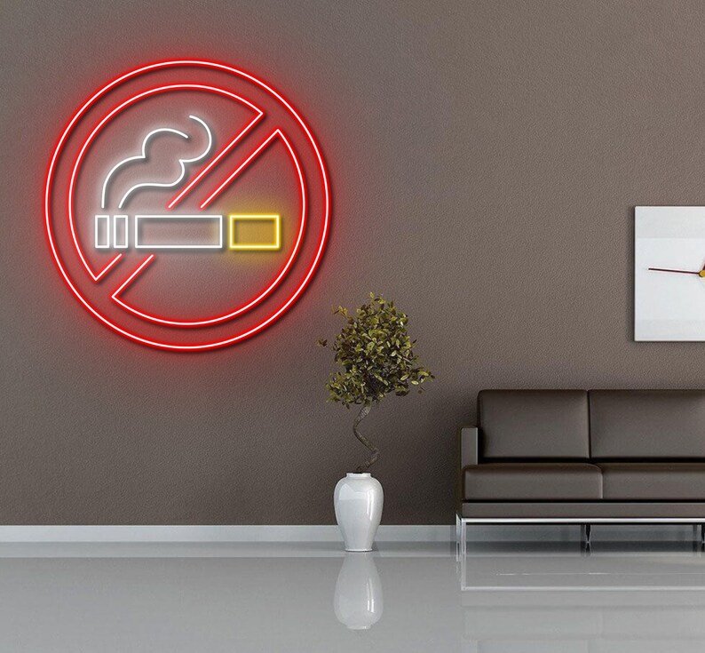 No Smoking Neon Sign Smoking Led Sign No Smoking Led Sign - Etsy