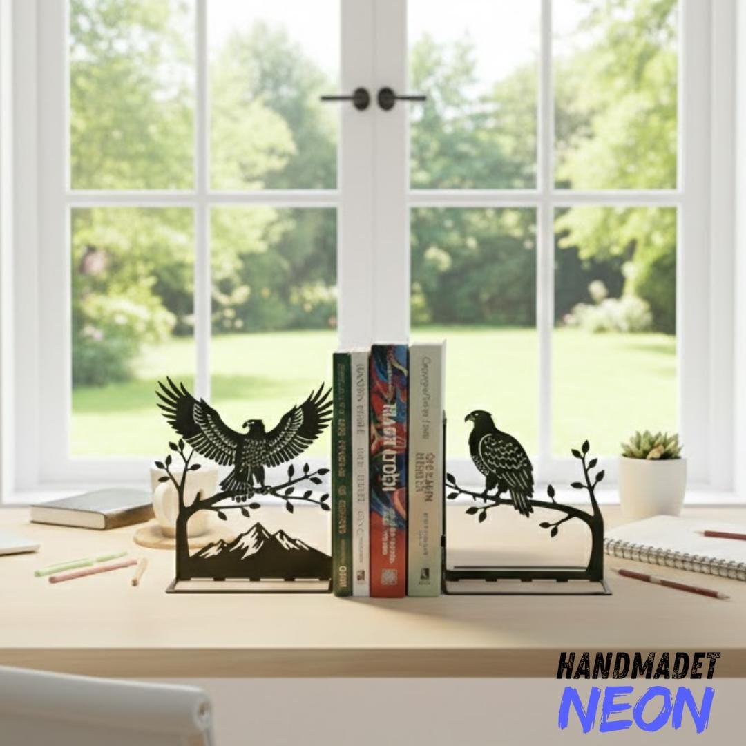 Personalized Eagle Bookends Metal Sign, Custom Eagle Metal Book Stopper ...