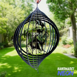 Custom Fox Wind Spinner, 3D Kinetic Garden Decor Hanging Yard Art Sculpture Outdoor Metal Wind Spinner Patio Porch Gift for Garden Lover