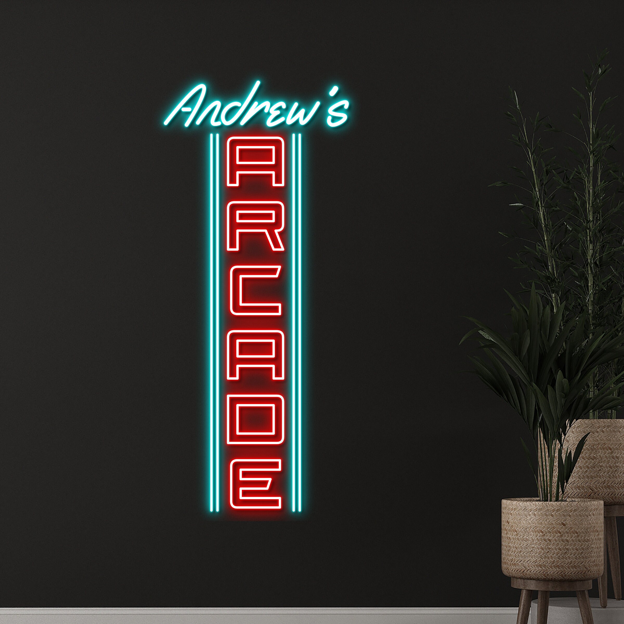 Custom Name Arcade Neon Sign, Personalized Text Arcade Neon Light ...