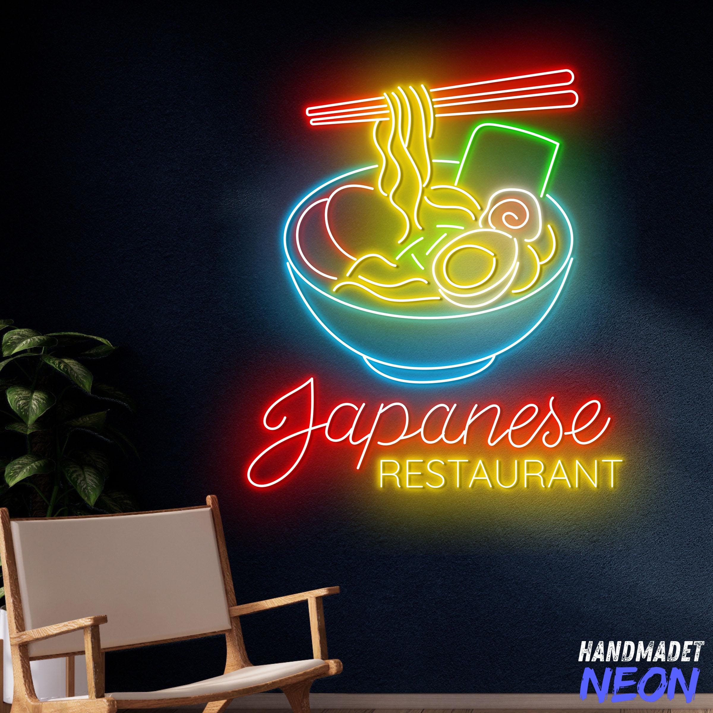 Noodles Sign Japanese Restaurant Neon Sign, Ramen Noodle Neon Light, Custom Ramen ...