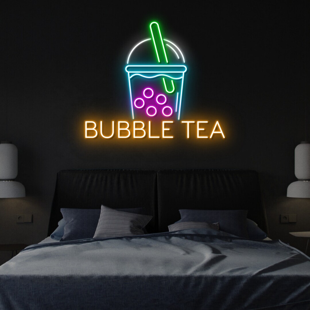 Bubble Tea Neon Sign Boba Tea Neon Sign Wall Decor Neon - Etsy