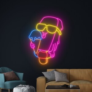 Ice Cream Neon Sign, Ice Cream Cone Neon Light, Ice Cream Stick LED Light, Ice Cream Stick Led Sign, Ice Cream Room Wall Art Decor