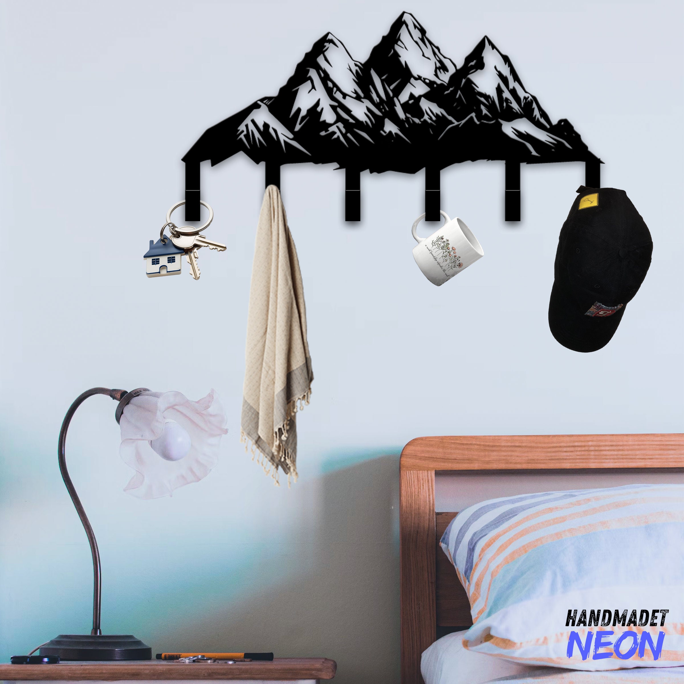 SoBuy Appendiabiti Da Parete Portachiavi Da Parete, Appendiabiti Da Parete Portachiavi Da Parete Appendiabiti Da Ingresso Mensola Pensile Con 2 Alette E 5 Ganci Bianco 78x20x30 Cm Fhk24 W 89809453