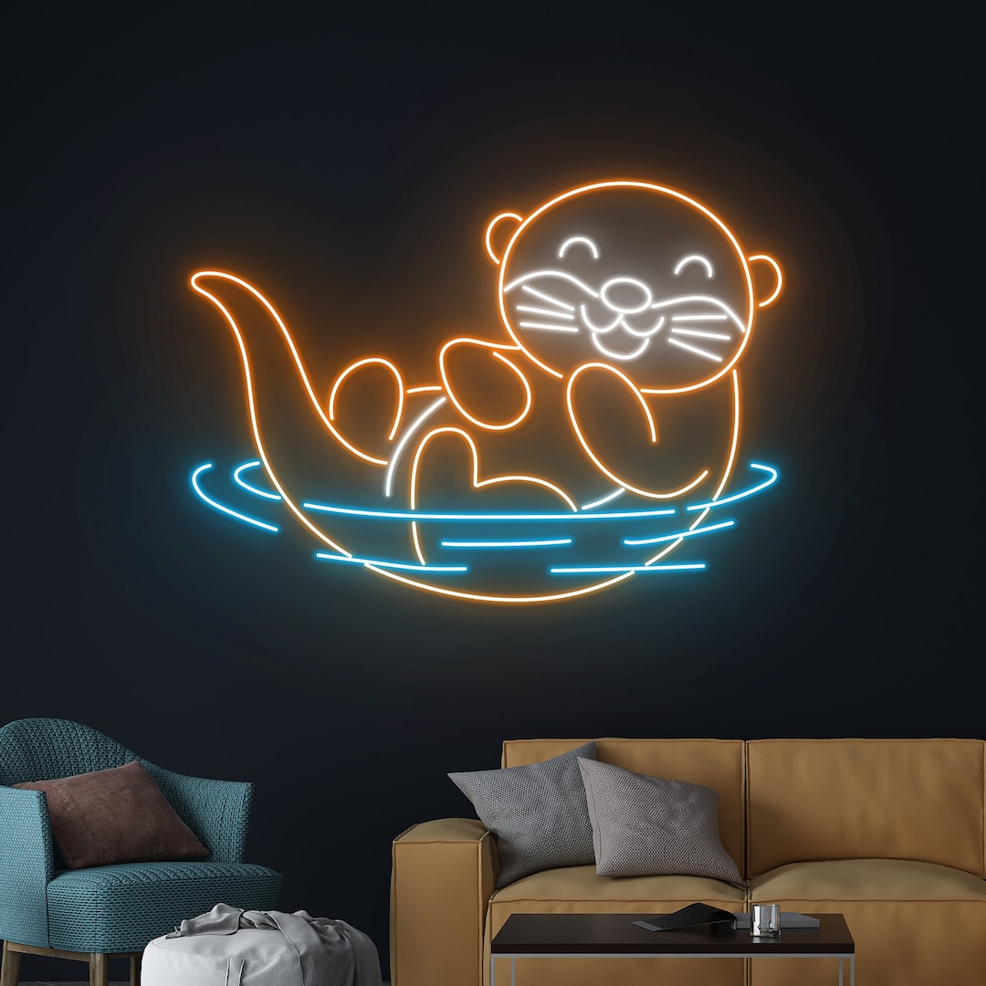 Otter Neon Sign Otter Neon Light Otter LED Light Otter LED Etsy