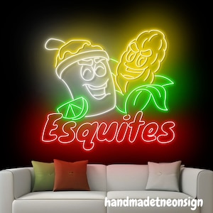 Esquites Neon Sign, Esquites Led Sign, Mexico Esquites Led Light, Open Esquites Neon Light, Food Wall Art, Mexican Restaurant Wall Decor