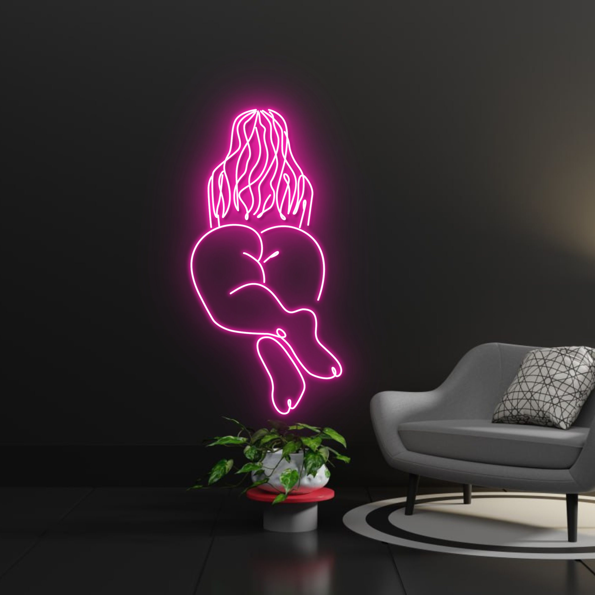 Mittelfinger, Mädchensenser, Sexy Ass LED NEON SCHILD Neon Schild,  Geschenk, Wanddekoration, Neon Gaming Schild, Helle Neon Lichter, Anime  Neon Schild -  Österreich