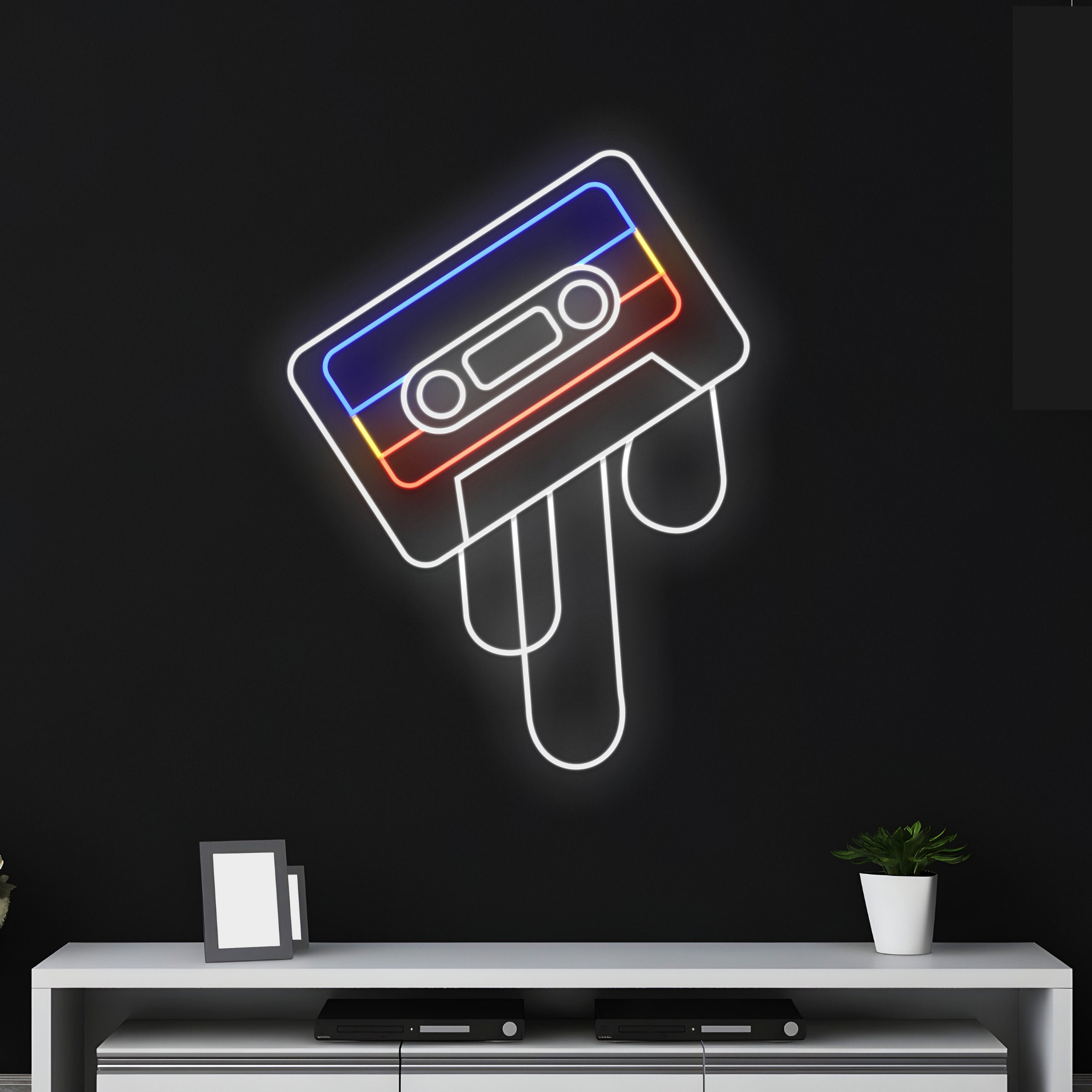 Custom Mixtape Led Sign Cassette Tape Neon Light Radio Neon Sign