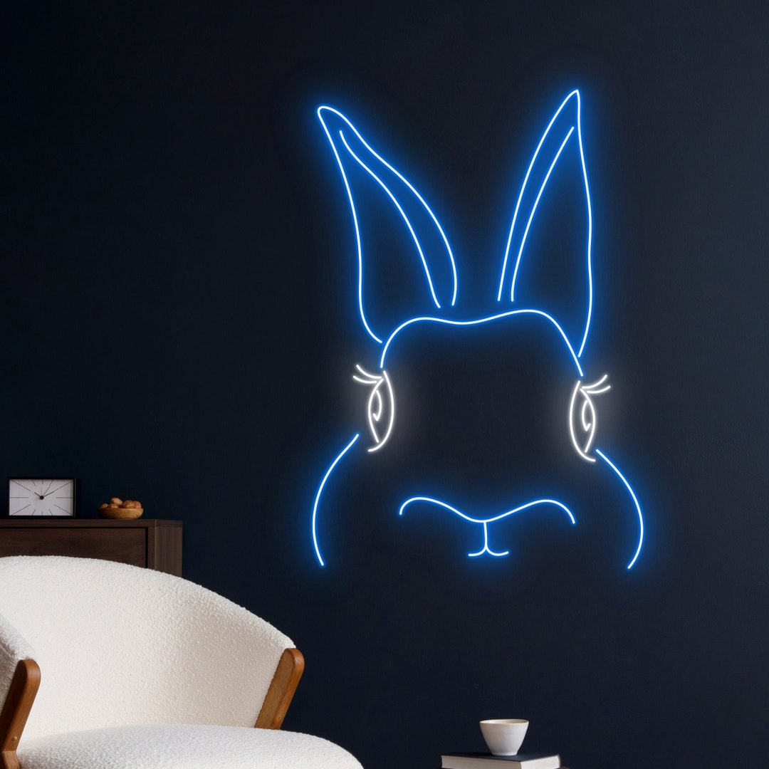 Easter Rabbit Neon Sign, Happy Easter Bunny Led Sign, Happy Easter Neon ...