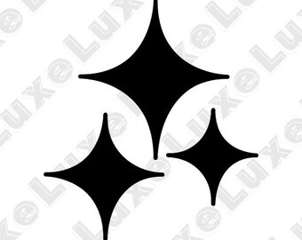 Stars Twinkle Darkness Shine icon svg, png, jpg: includes all 3 file types with scalable vector image, with transparent and white background