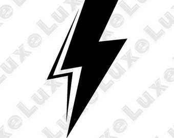 Electric lightning bolt icon svg, png, jpg: includes all 3 file types with scalable vector image, with transparent and white background