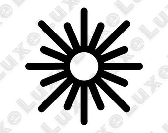Sun Light Sunlight Sunshine icon svg, png, jpg: includes all 3 file types with scalable vector image, with transparent and white background