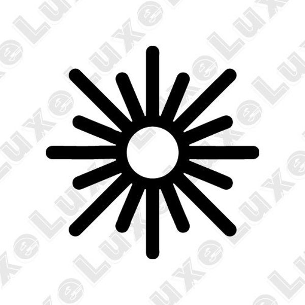 Sun Light Sunlight Sunshine icon svg, png, jpg: includes all 3 file types with scalable vector image, with transparent and white background