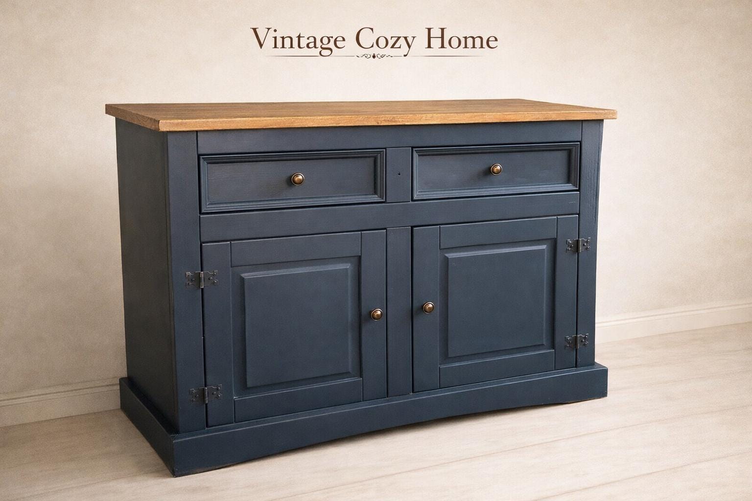 Simple Rustic Blue Sideboard, Cupboard 2 Door - Etsy UK