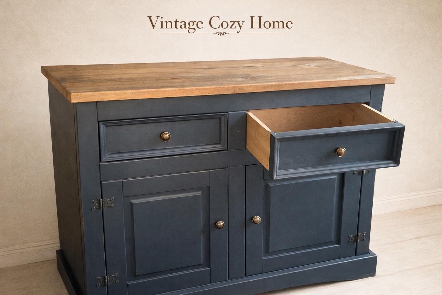 Simple Rustic Blue Sideboard, Cupboard 2 Door - Etsy UK